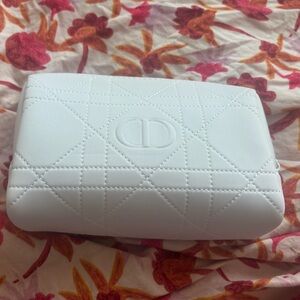 Dior White Embossed Cosmetic Case
